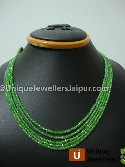 Tsavorite Faceted Roundelle